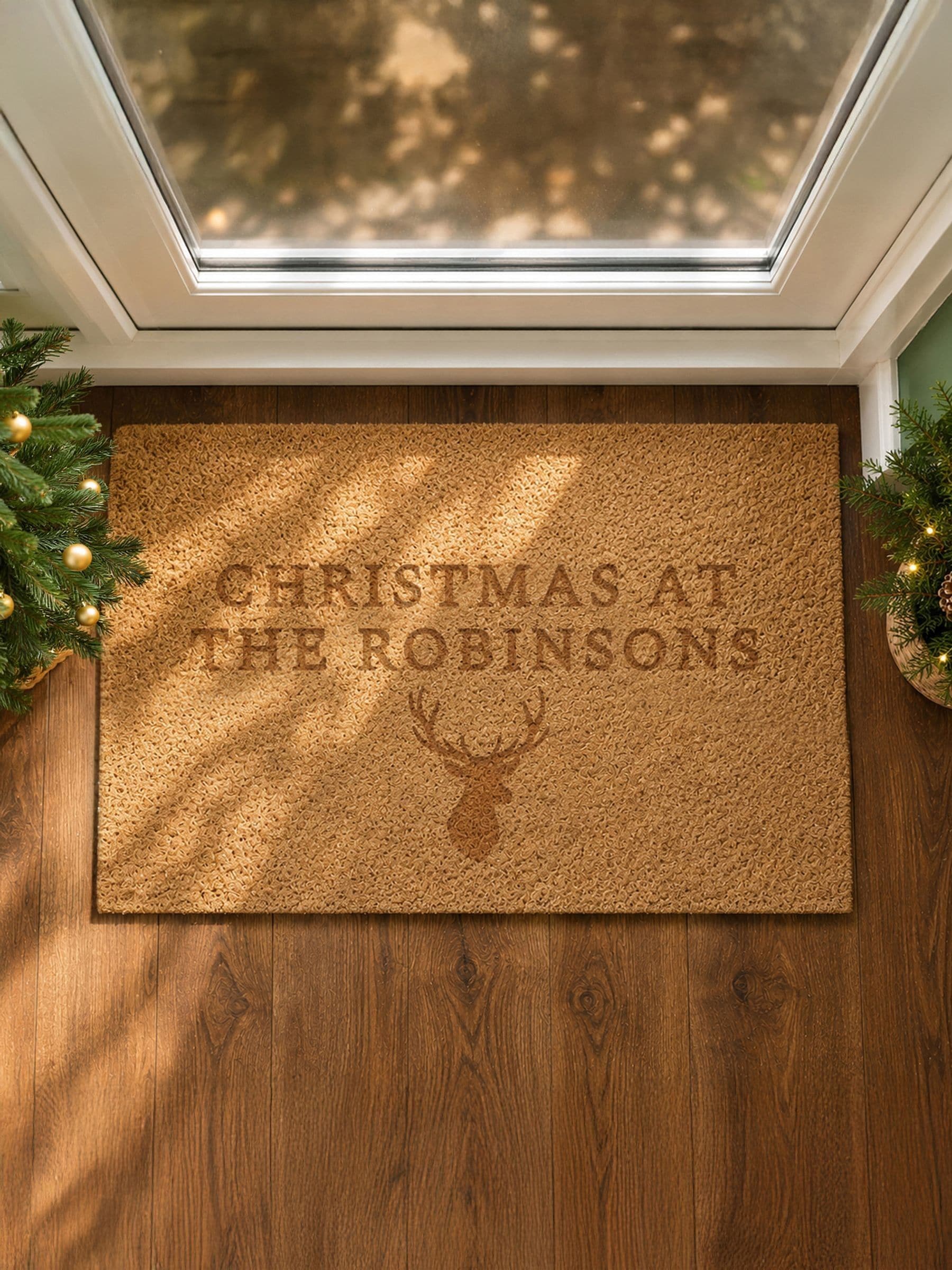 Personalised Stag Rectangle Indoor Doormat by PMC