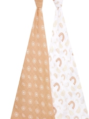 aden + anais Yellow Large Keep Rising 100% Cotton Muslin Blankets 2 Pack - Image 2 of 8
