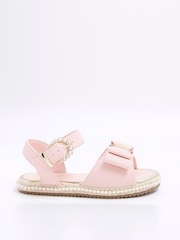 River Island Pink Girls 3D Bow Espadrille - Image 5 of 8