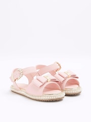 River Island Pink Girls 3D Bow Espadrille - Image 7 of 8