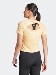 adidas Yellow Train Essentials Tie Dye T-Shirt - Image 2 of 6