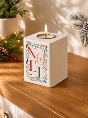 Personalised Noel Wooden Tealight Holder by PMC - Image 3 of 3