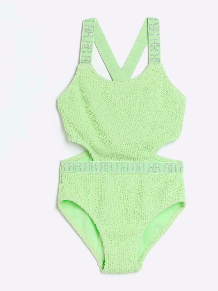 zelena - River Island Dekleta Teksturirane elastične kopalke - Slika 1 iz 3