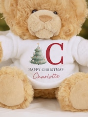 Personalised Christmas Initial Teddy Bear by PMC - Image 2 of 3