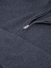 Denim Melange - Reiss Royal 100% Cashmere Half-Zip Jumper - Larawan 9 ng 9