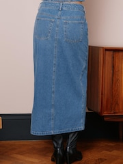 Albaray Blue Denim Midi Skirt - Image 3 of 5