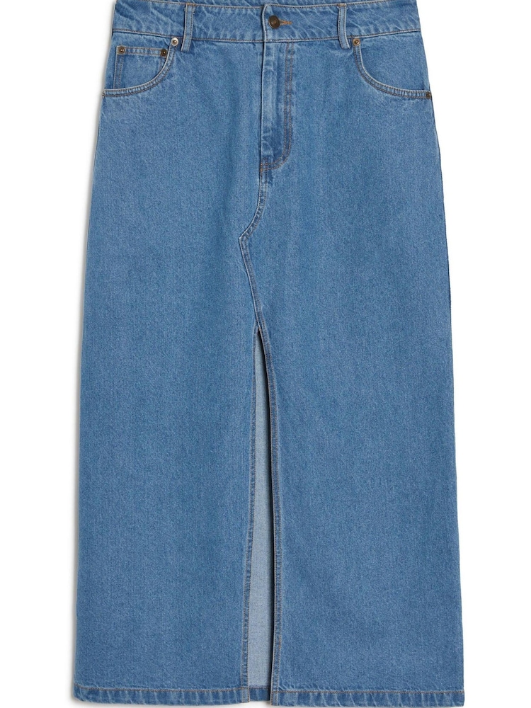 Albaray Blue Denim Midi Skirt - Image 5 of 5