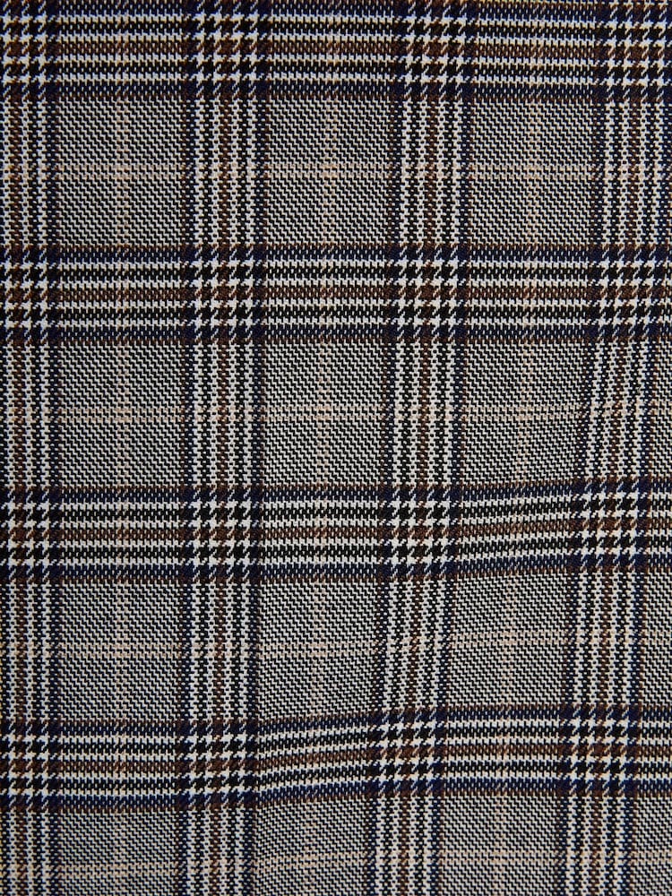 Grey Light Grey Check Formal Joggers - Image 3 of 3 Grey Light Grey Check Formal Joggers - Image 3 of 3