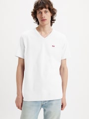 Levi's® White 100% Cotton Original Housemark V-Neck T-Shirt - Image 1 of 5