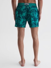 Reiss Turquoise Moorea Vilebrequin Octopus Print Swim Shorts - Image 4 of 5