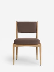 Set of 2 Soft Velvet Chocolate Brown Flinton Dining Chairs - Image 3 of 8