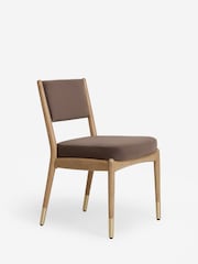 Set of 2 Soft Velvet Chocolate Brown Flinton Dining Chairs - Image 5 of 8