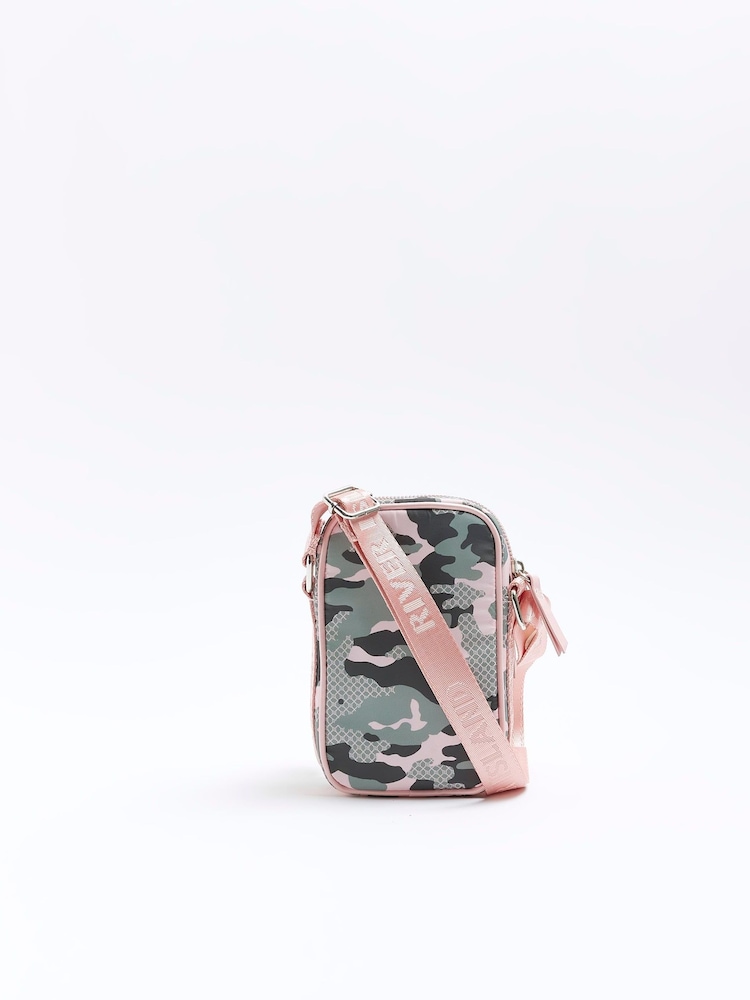 River Island Green Girls Nylon Camo Festival Bag - Image 2 of 4