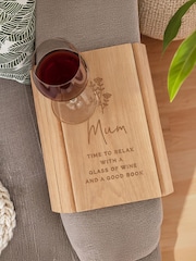Personalised Floral Wooden Sofa Tray by PMC - Image 2 of 3