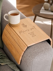 Personalised Floral Wooden Sofa Tray by PMC - Image 3 of 3