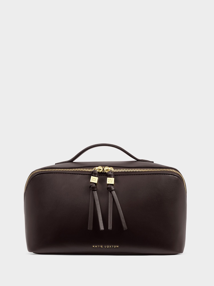 Chocolate marrom - Katie Loxton Soho Large Make Up / Wash Bag - Imagem 1 de 4