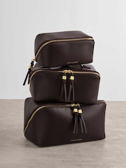 Chocolate marrom - Katie Loxton Soho Large Make Up / Wash Bag - Imagem 4 de 4