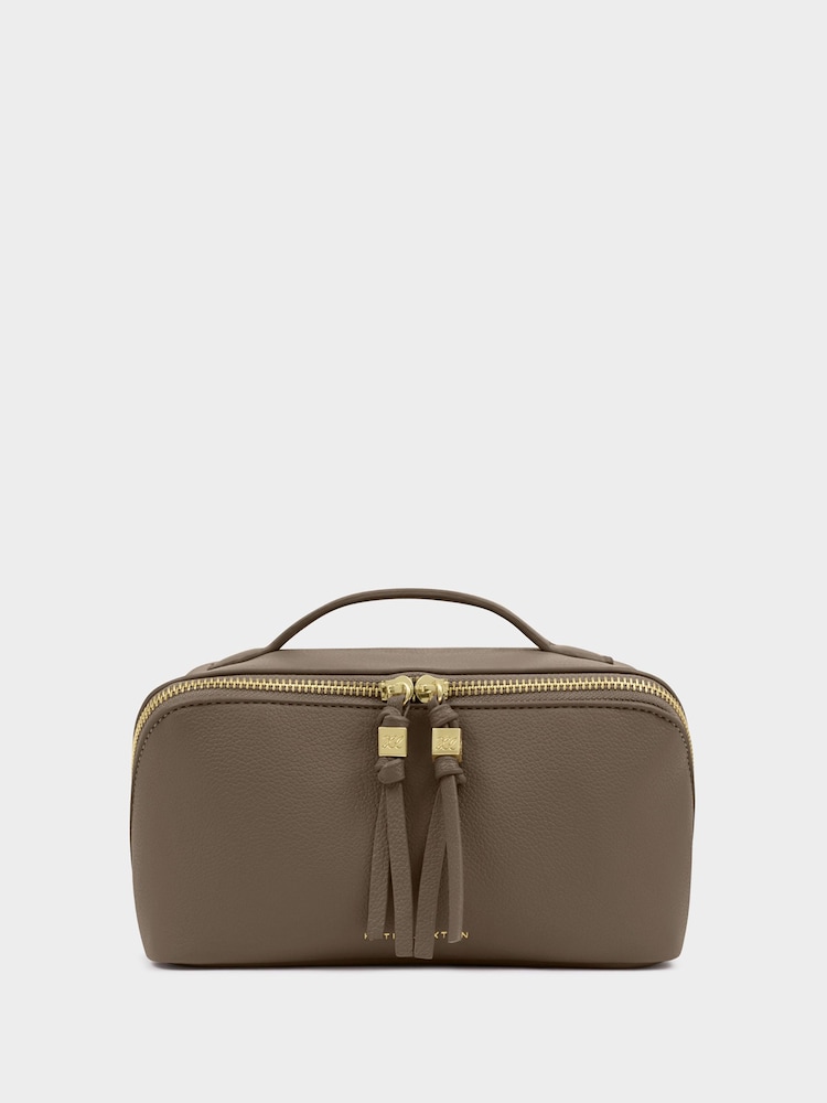 Katie Loxton Brown Soho Medium Make Up / Wash Bag - Image 1 of 4