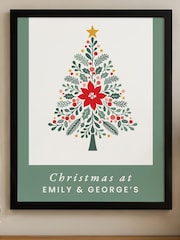 Personalised Christmas Tree Black Framed Poster Print by PMC - Image 3 of 7