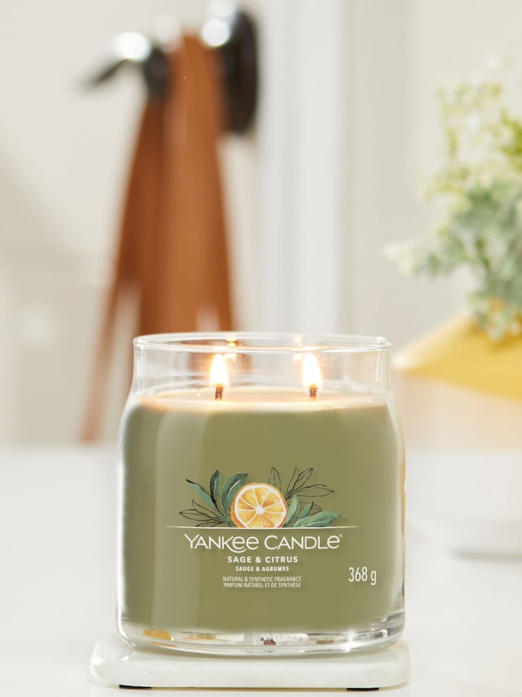 Yankee Candle No Colour Signature Jar Scented Candle, Sage & Jar Citrus - Image 1 of 3