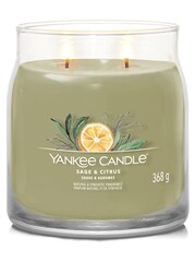 Yankee Candle No Colour Signature Jar Scented Candle, Sage & Jar Citrus - Image 3 of 3