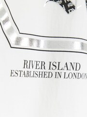 River Island White Boys Monogram RR T-Shirt - Image 3 of 3