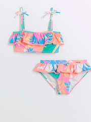 River Island Multi Girls Tropical Tie Bikini - Image 1 of 4