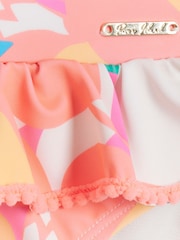 River Island Multi Girls Tropical Tie Bikini - Image 4 of 4