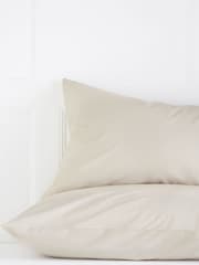 Set of 2 Natural Cotton Rich Pillowcases - Image 1 of 2