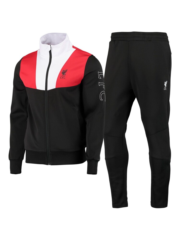 Fanatics Liverpool Colour Block Black Tracksuit - Image 1 of 5