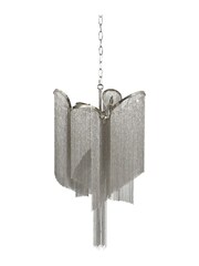 Libra Interiors Silver Small Niagara Chain 6 Bulb Pendant Ceiling Light - Image 2 of 4