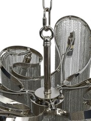 Libra Interiors Silver Small Niagara Chain 6 Bulb Pendant Ceiling Light - Image 4 of 4