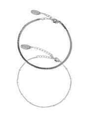 Orelia 925 Sterling Silver Satellite and Flat Curb Chain - Image 1 of 2
