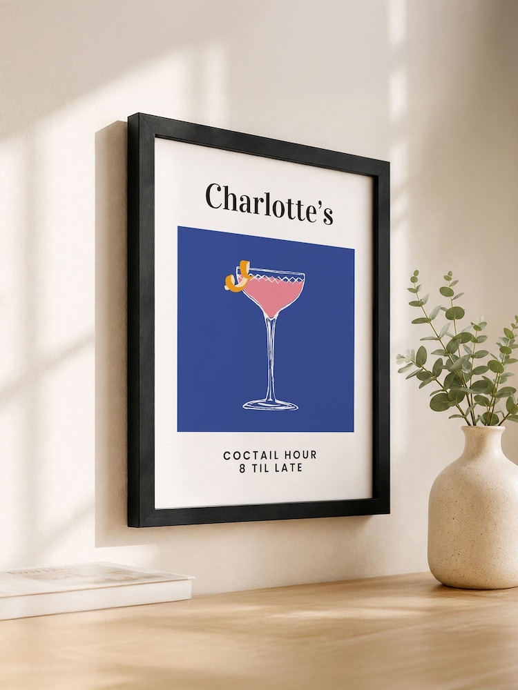 Personalised Cocktail Black Framed Poster Print by PMC - Image 2 of 4 Personalised Cocktail Black Framed Poster Print by PMC - Image 2 of 4