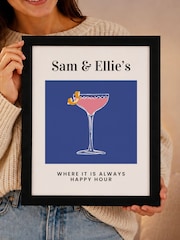 Personalised Cocktail Black Framed Poster Print by PMC - Image 4 of 4