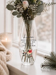 Personalised Watercolour Robin Bullet Vase by PMC - Image 2 of 3