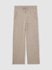 Reiss Taupe Melange Bryant 100% Cashmere Relaxed-Fit Joggers - Image 2 of 6