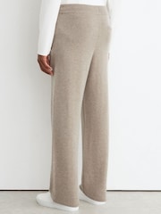 Reiss Taupe Melange Bryant 100% Cashmere Relaxed-Fit Joggers - Image 5 of 6