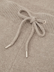 Reiss Taupe Melange Bryant 100% Cashmere Relaxed-Fit Joggers - Image 6 of 6