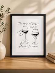 Personalised Wine Glasses Black Framed Poster Print by PMC - Image 3 of 4