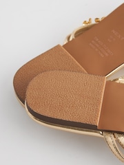 Gold Butterfly Strappy Mules - Image 7 of 7