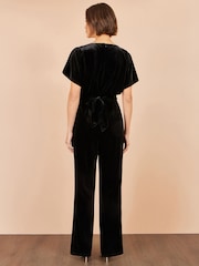 Yumi Velvet Jumpsuit With Embellishment - Image 2 of 4
