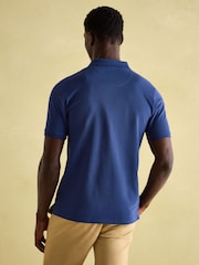 Joules Woody Blue Cotton Pique Polo Shirt - Image 2 of 8