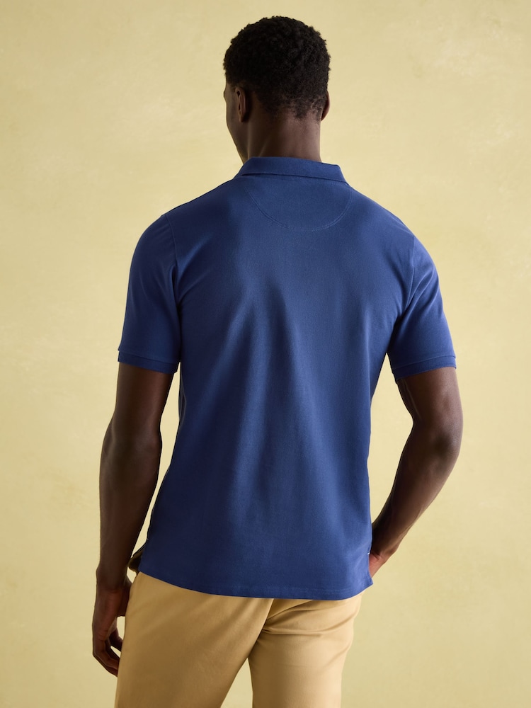 Joules Woody Blue Cotton Pique Polo Shirt - Image 2 of 8