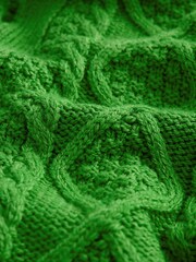 Bright Green Cable Belt Cardigan - Image 6 of 6