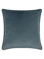 Evans Lichfield Blue Chatsworth Topiary Country Floral Piped Cushion - Image 3 of 5
