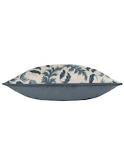 Evans Lichfield Blue Chatsworth Topiary Country Floral Piped Cushion - Image 4 of 5