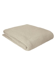 Laura Ashley Natural Parker 100% Cotton Throw - Image 2 of 2