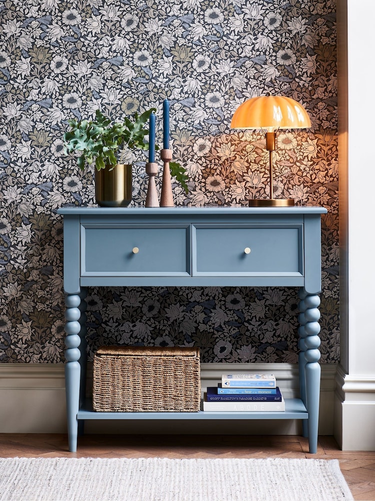 Clarke and Clarke Blue Ashdon Console Table - Image 1 of 10