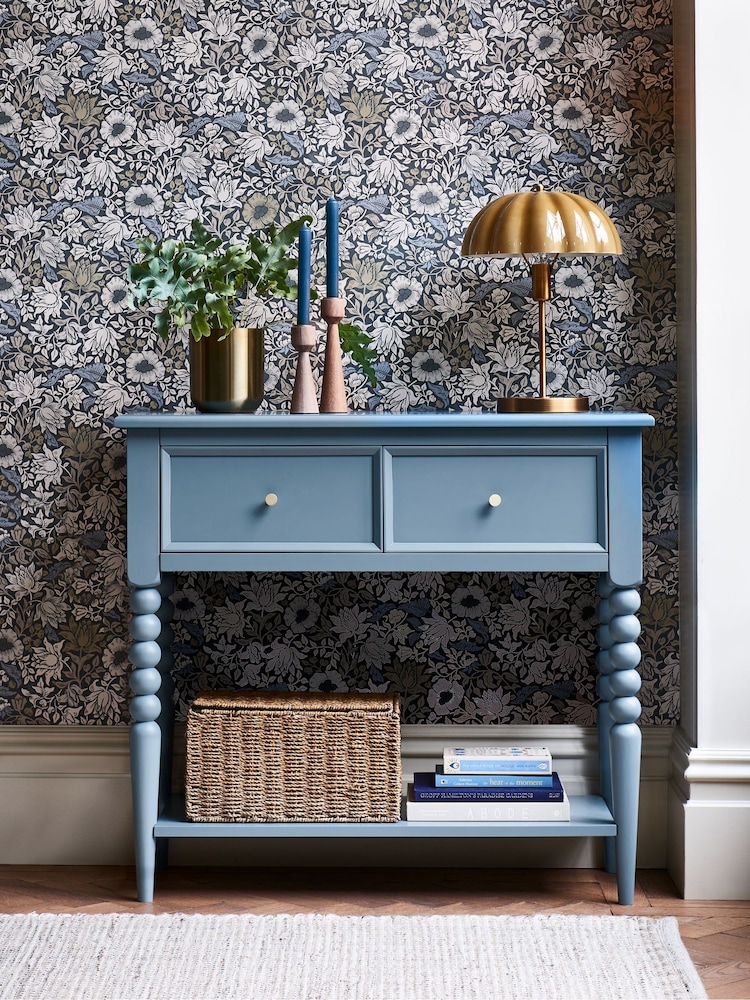 Clarke and Clarke Blue Ashdon Console Table - Image 2 of 10